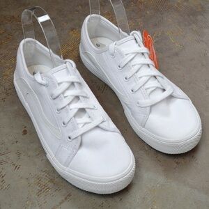 Wonder Nation White Canvas Sneakers, Men’s Size‎ 6/Women 8-8-1/2 NEW!